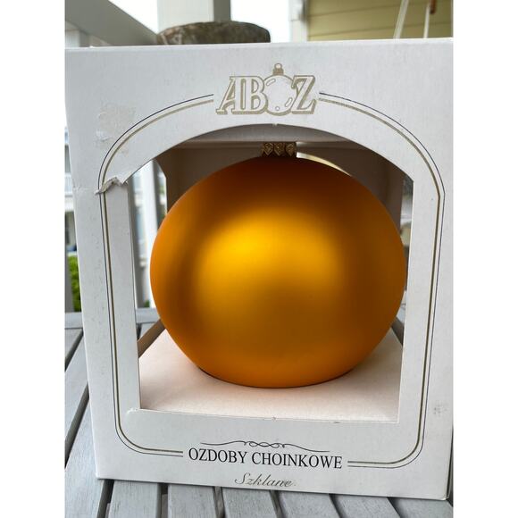 Vintage millennium glass XL Christmas tree ornament, 2000, Made in Poland, 6" - Picture 4 of 8